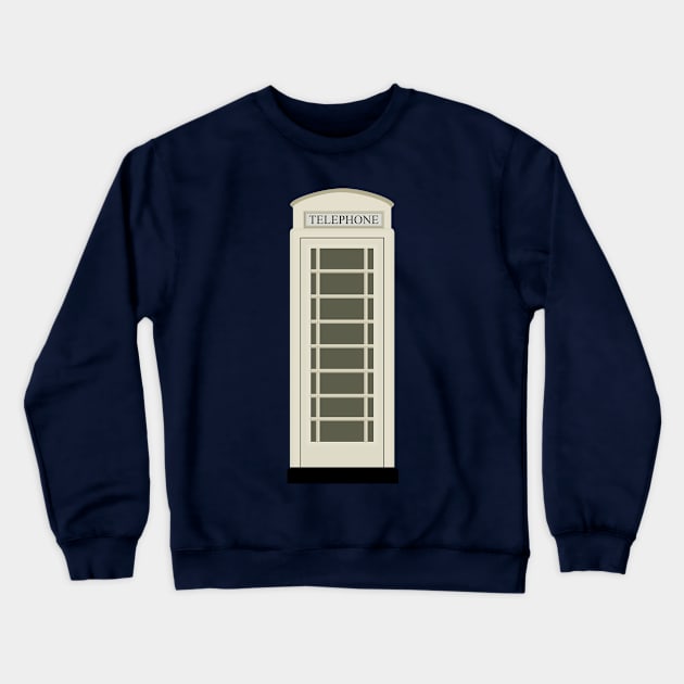 Kingston Upon Hull Cream Phone Box Crewneck Sweatshirt by phoxydesign